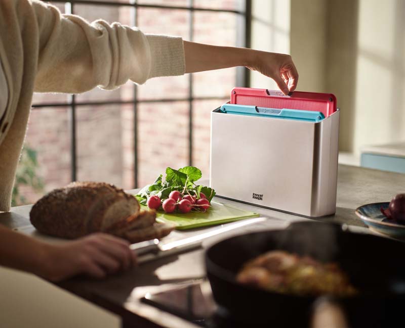 Snijplankenset Small, 31.8 x 7.5 x 22 CM, Set van 4 Stuks, Kunststof, Grijs - Joseph Joseph | Folio