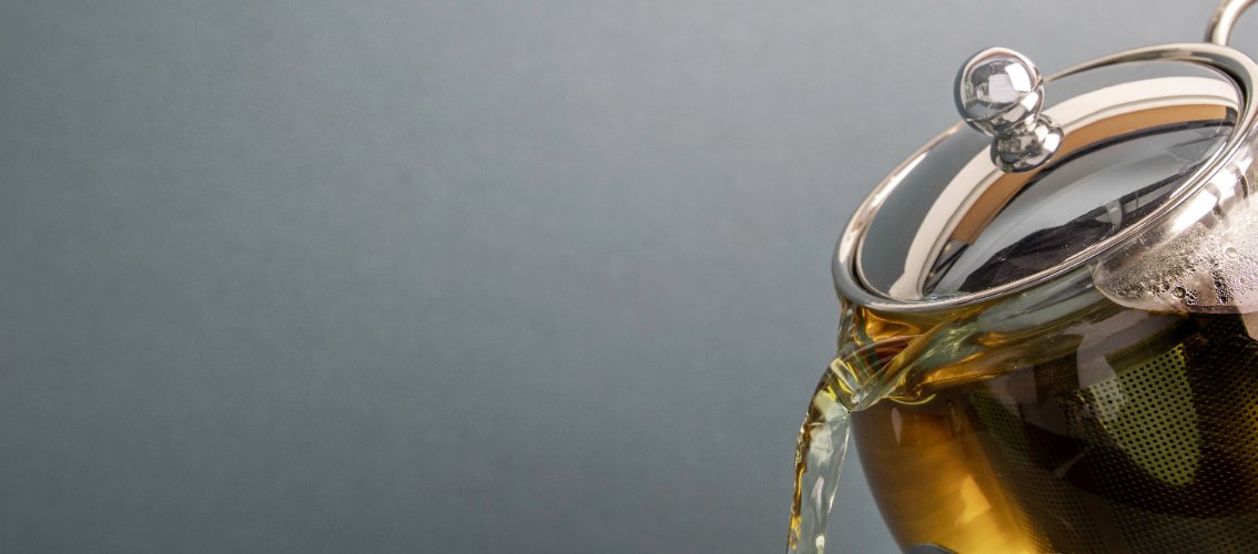 Theepot met Zeef, 1 L, Glas, Zilver - La Cafetière | Izmir