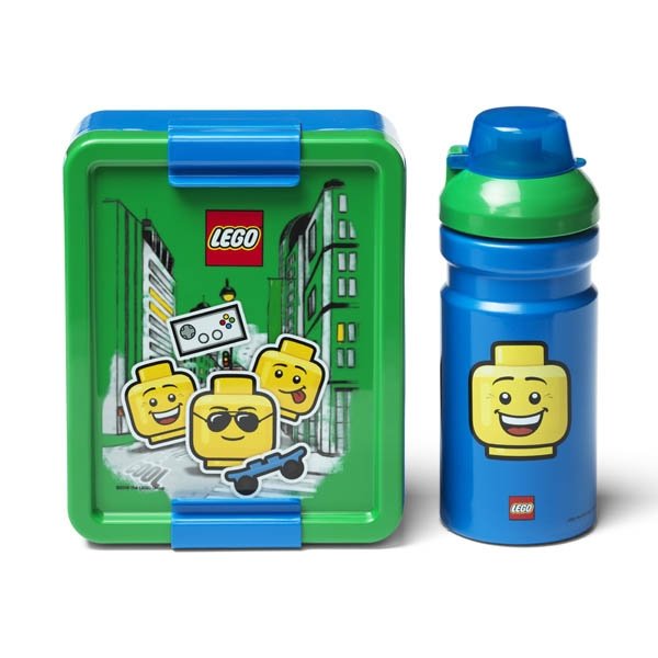 Lunchset Iconic Boy, Blauw / Groen - LEGO