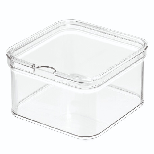 Opbergbox Koelkast, 16 x 16 x 9.6 cm, Kunststof, Transparant - iDesign | Crisp