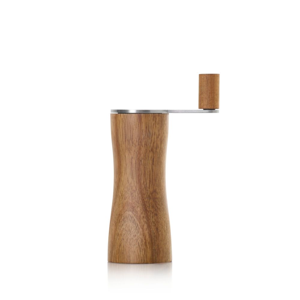 Kruidenmolen Korso, 16 cm, Bruin/Zilver, Acaciahout - AdHoc