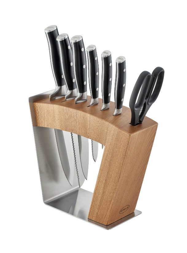 Messenblok, 7 Sleuven, Iepenhout, Edelstaal - Rösle | MoveX