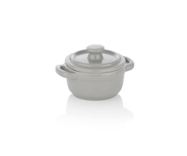 Mini Oven Braadpan, Ø 10 cm, Keramiek, Grijs - Kela | Malin