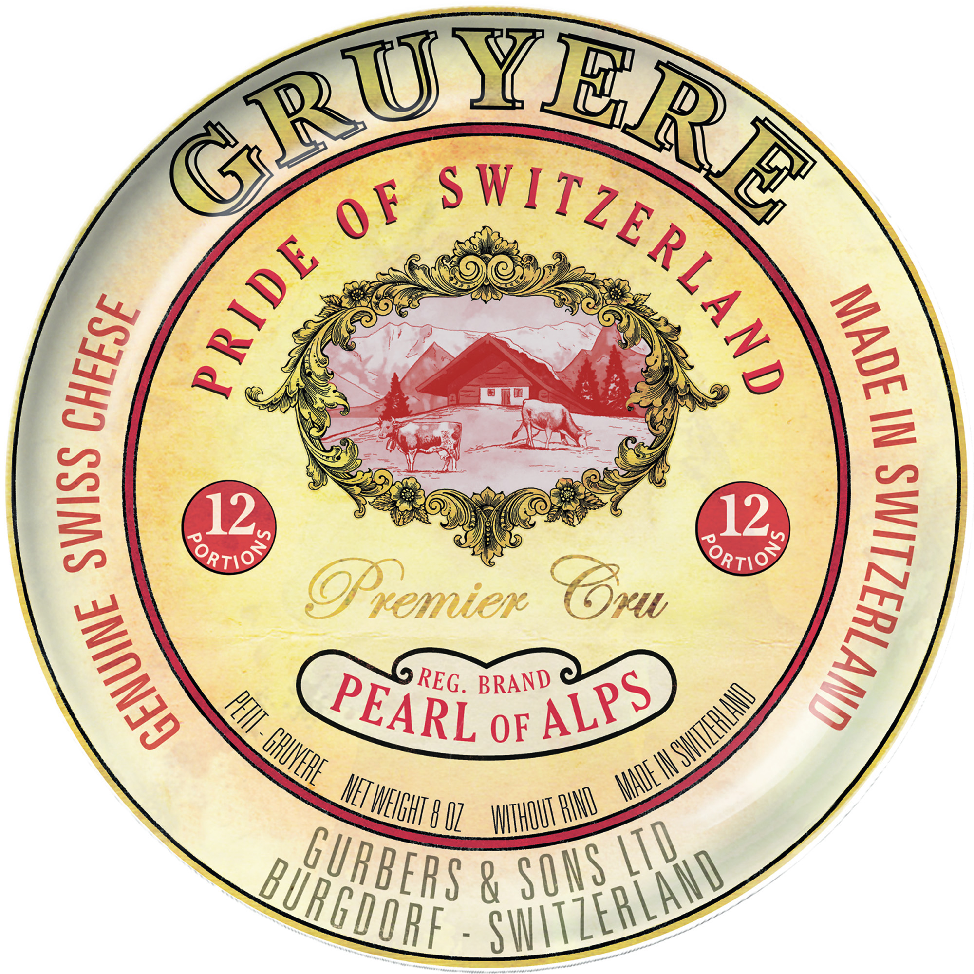 Borden, Set van 4 - 19cm - Kaas - Franse Kazen - Artesà