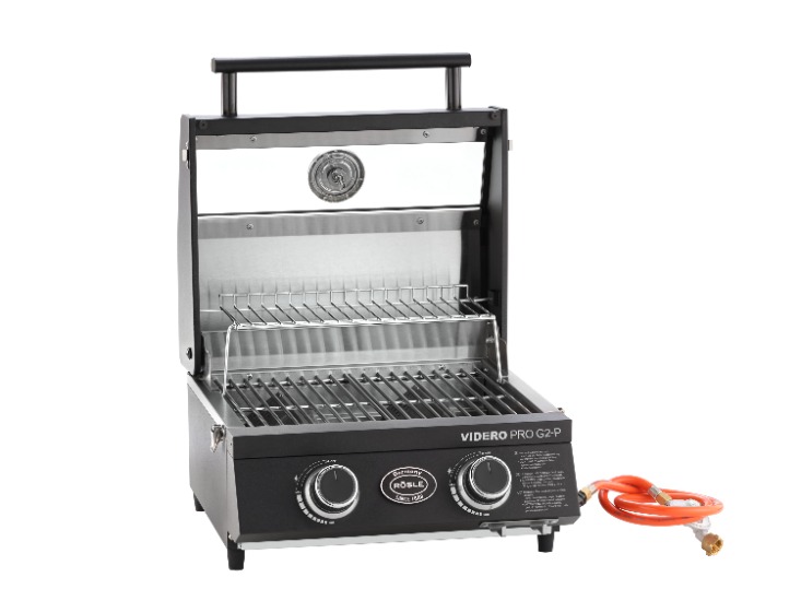Gasbarbecue G2-P, 30 mbar, Mat Zwart - Rösle |  Videro Pro