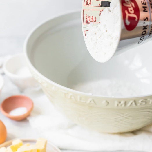 Beslagkom, 30 cm, Keramiek, Creme - Tala