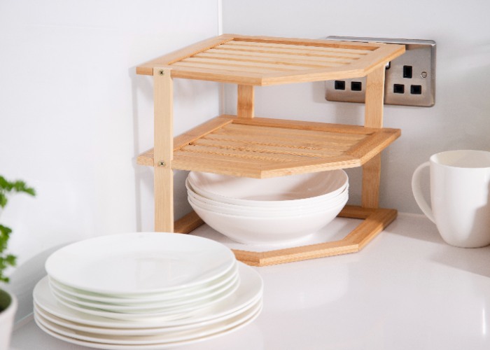 Keukenkast Organiser, Hoek, 3 Treden, Bamboe - Copco