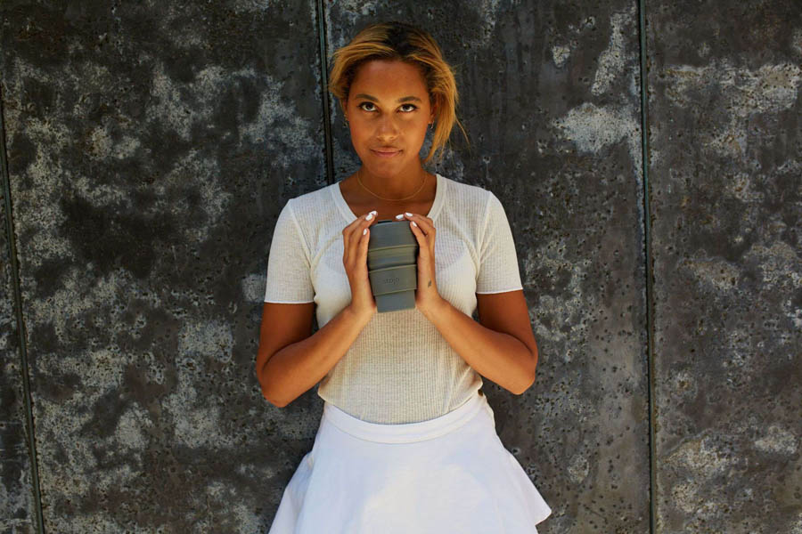 Pocket Cup, Carbon - 355 ml - Drinkbeker - Koffiebeker - Zwart - Opvouwbaar | Stojo