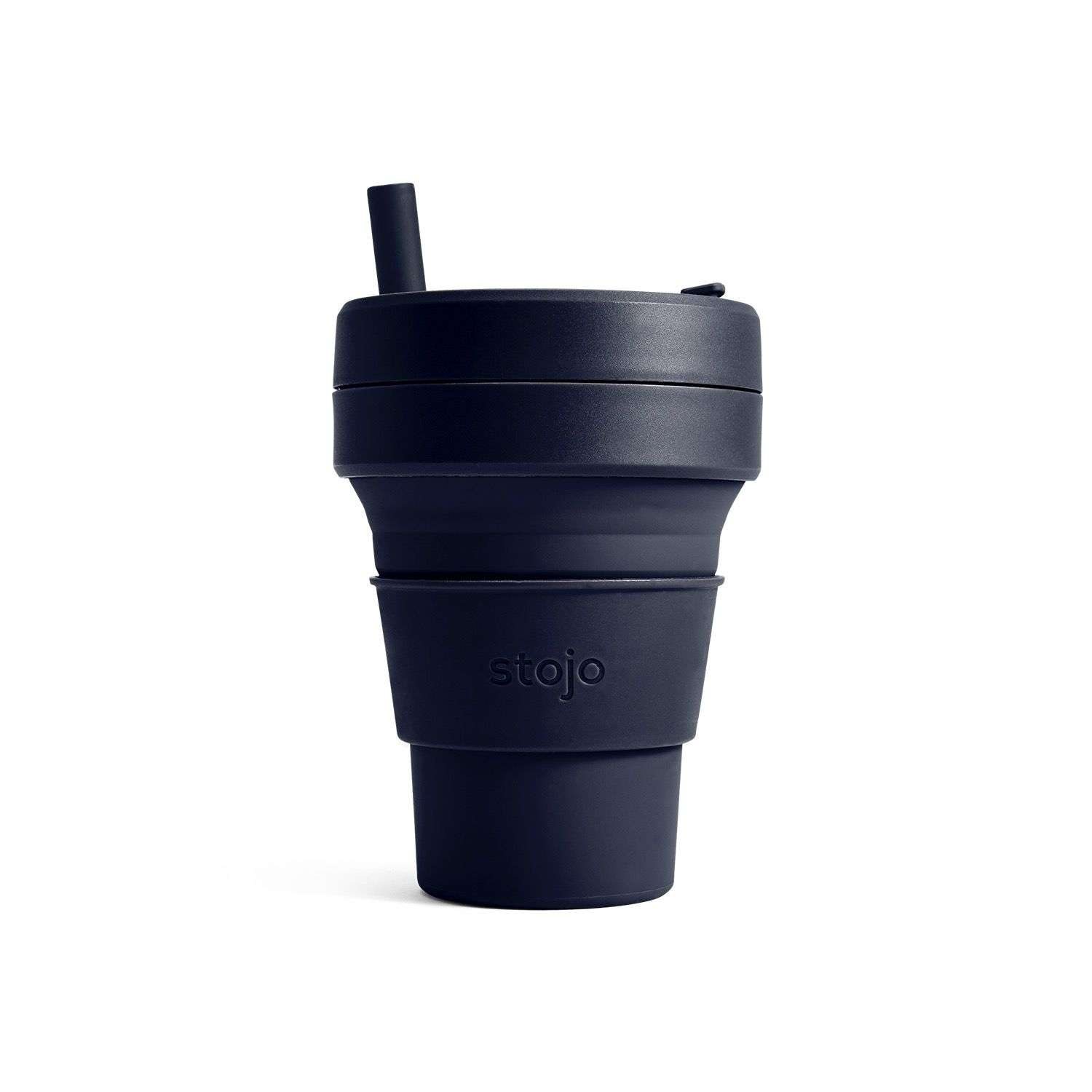 Biggie Cup, Denim - 470 ml - Koffiebeker - Drinkbeker - Donker Blauw - Opvouwbaar | Stojo