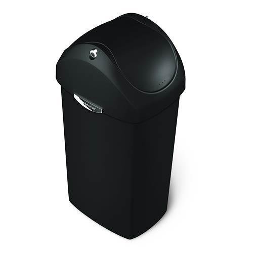 Afvalemmer Kunststof Swing zwart, 60 liter - Simplehuman