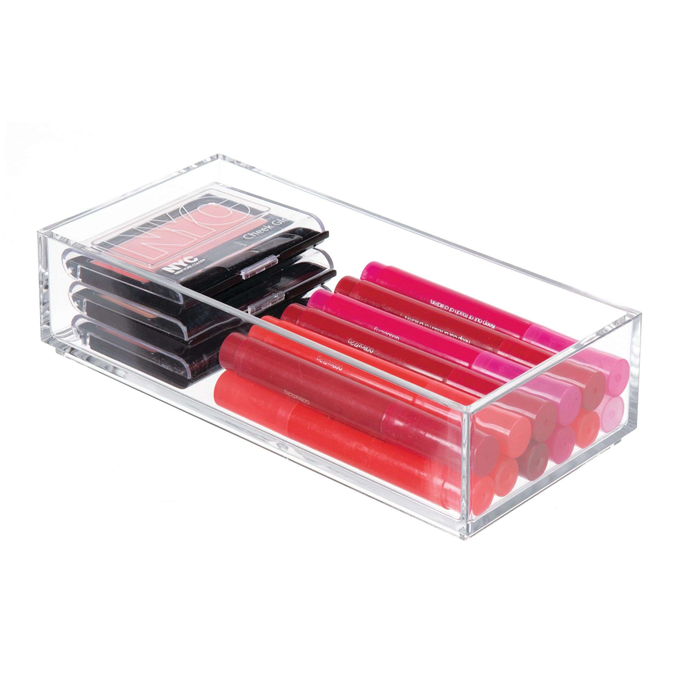 Lade Organizer, Make-up Organizer, 10.2 x 20.3 x 5.1 cm, Transparant, Kunststof - iDesign | Clarity