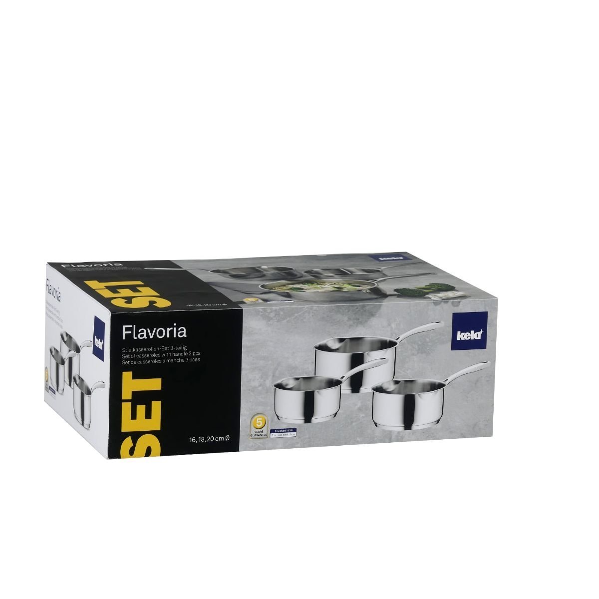 Steelpannenset RVS, 3-delig - Kela | Flavoria