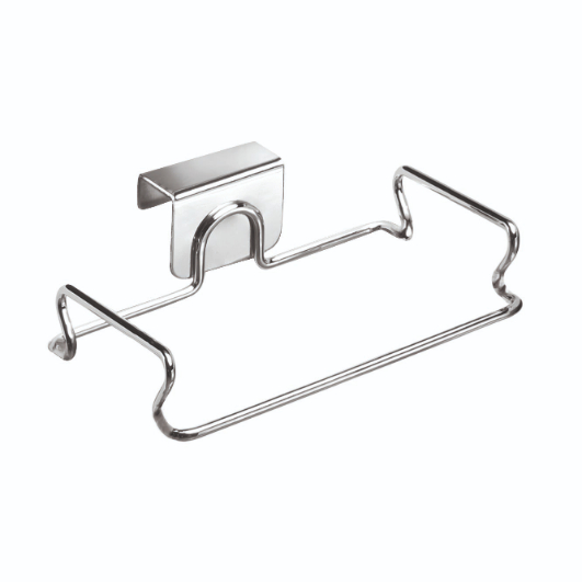 Afvalzakhouder met Deurhaak, 16.5 x 23.9 x 5.6 cm, RVS, Zilver - iDesign | Classico
