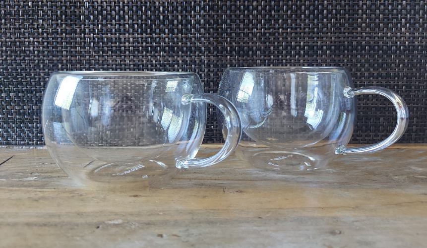 Glazenset, koffie, Latte & Cappuccino - Dubbelwandig - Set van 6 - Maxxo