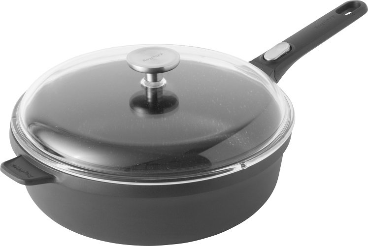 Hapjespan 28 cm incl. deksel Aluminium - Zwart - BergHOFF | Gem
