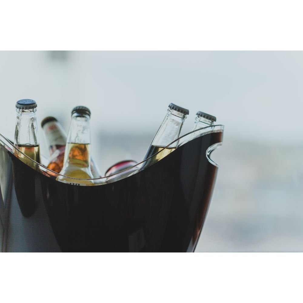 Flessenkoeler Met Zijhandvaten, Zwart - BarCraft