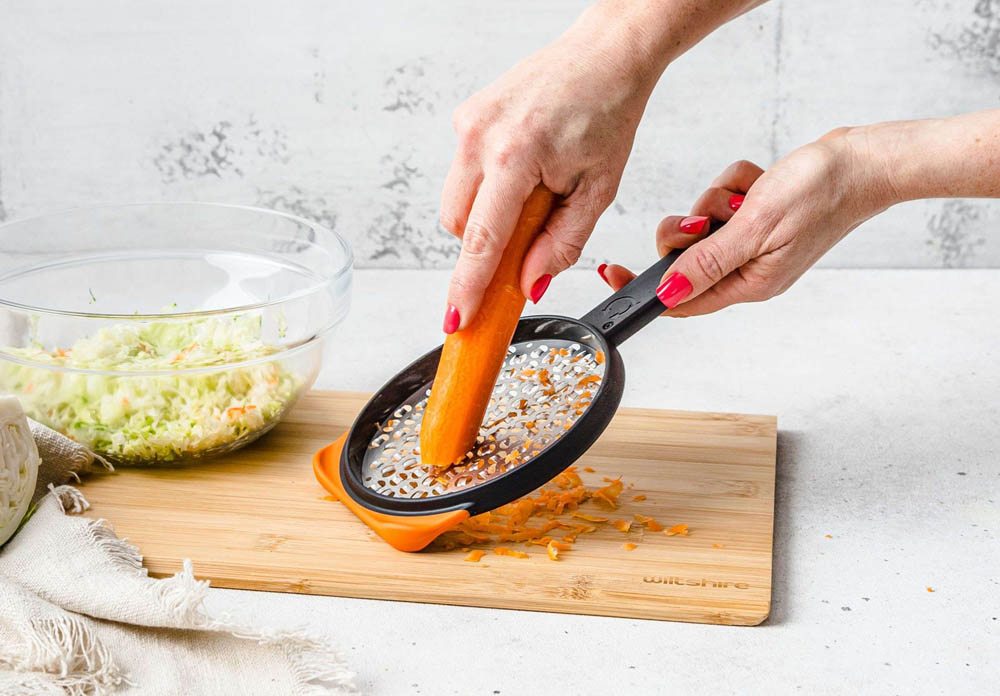 Rasp Ograte, Grof - Oranje - 25cm - RVS & Polypropyleen | Dreamfarm