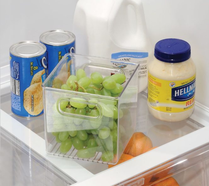 Opbergbox met Handvat, 20.3 x 15.5 x 20.3 cm, Kunststof, Transparant - iDesign | Linus