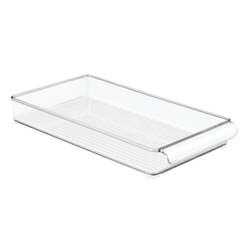 Koelkast Organizer, Laag, 20.3 x 36.8 x 5.1 cm, Stapelbaar Kunststof, Transparant - iDesign | Fridge Binz