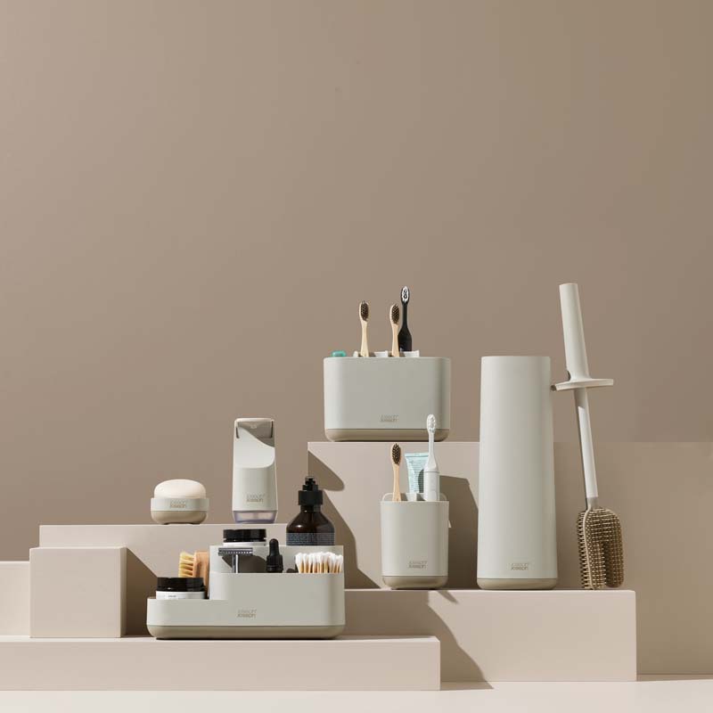 Badkamer Organizer, Met 5 verdeelvakken, Antislip, Kunststof, Grijs - Joseph Joseph | EasyStore