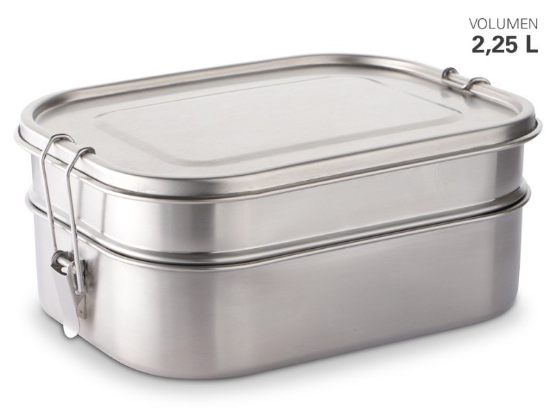 Lunchbox Met Afdichting, 1.25 Liter + 1 Liter – Weis