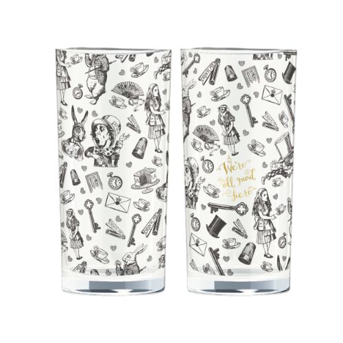 Longdrinkglazen, Set van 2 Stuks, 0.33 L - V&A | Alice in Wonderland