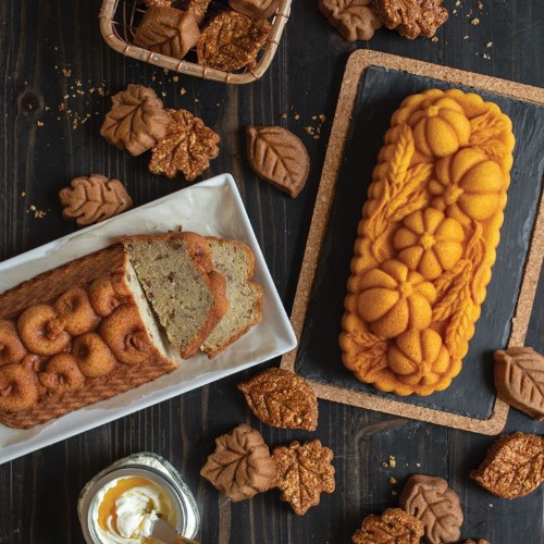 Bakvorm "Leaflettes Cakelet Pan" - Nordic Ware | Fall Harvest Bronze