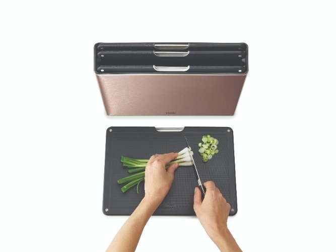 Folio Steel Snijplank Set van 4 Stuks - Roségoud - Joseph Joseph