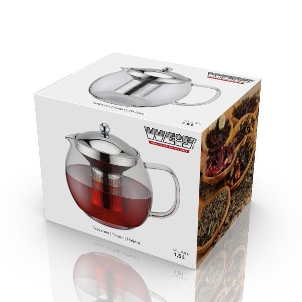 Theepot met theefilter, 1.5 liter – Weis