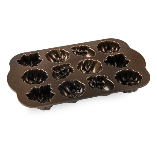 Bakvorm "Autumn Delight Cakelet Pan" - Nordic Ware | Fall Harvest Bronze
