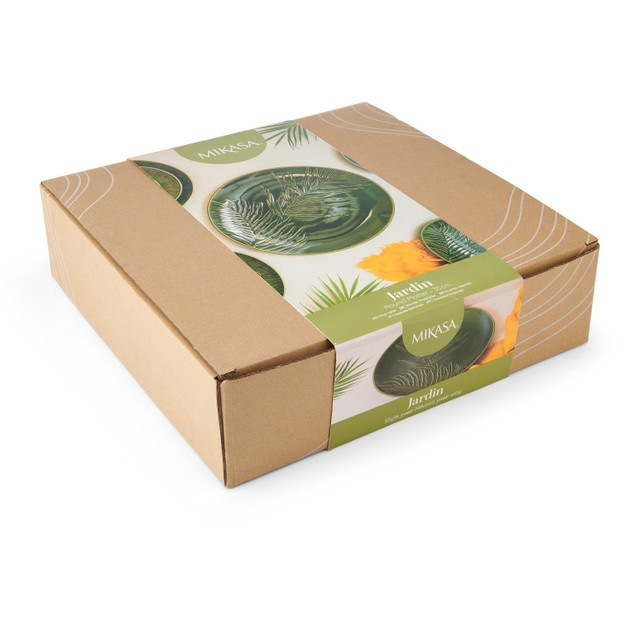 Mikasa Jardin Stoneware Round Serving Platter, 35cm, Gift boxed