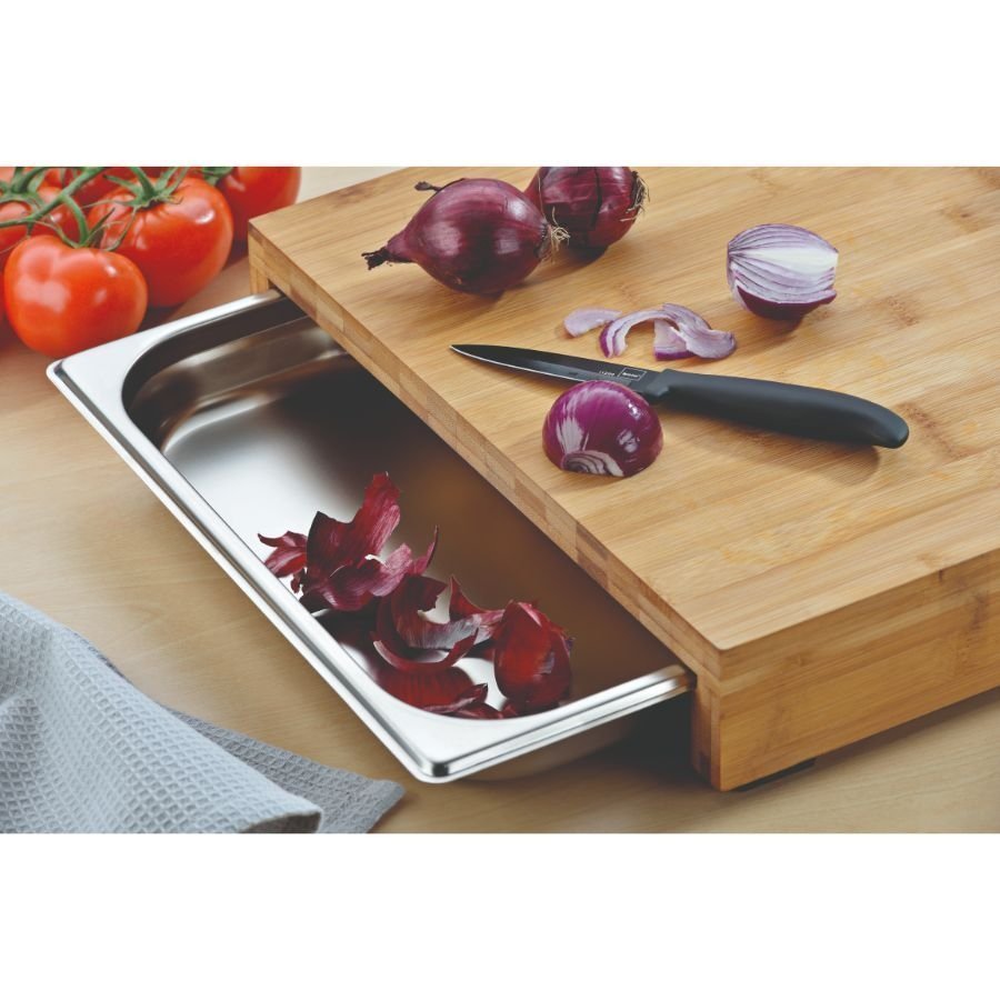 Bamboe Snijplank met RVS lade - Kela | Kenina