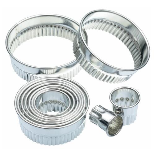Set van 11 uitstekers - geschulpte cirkel / rond - Kitchen Craft