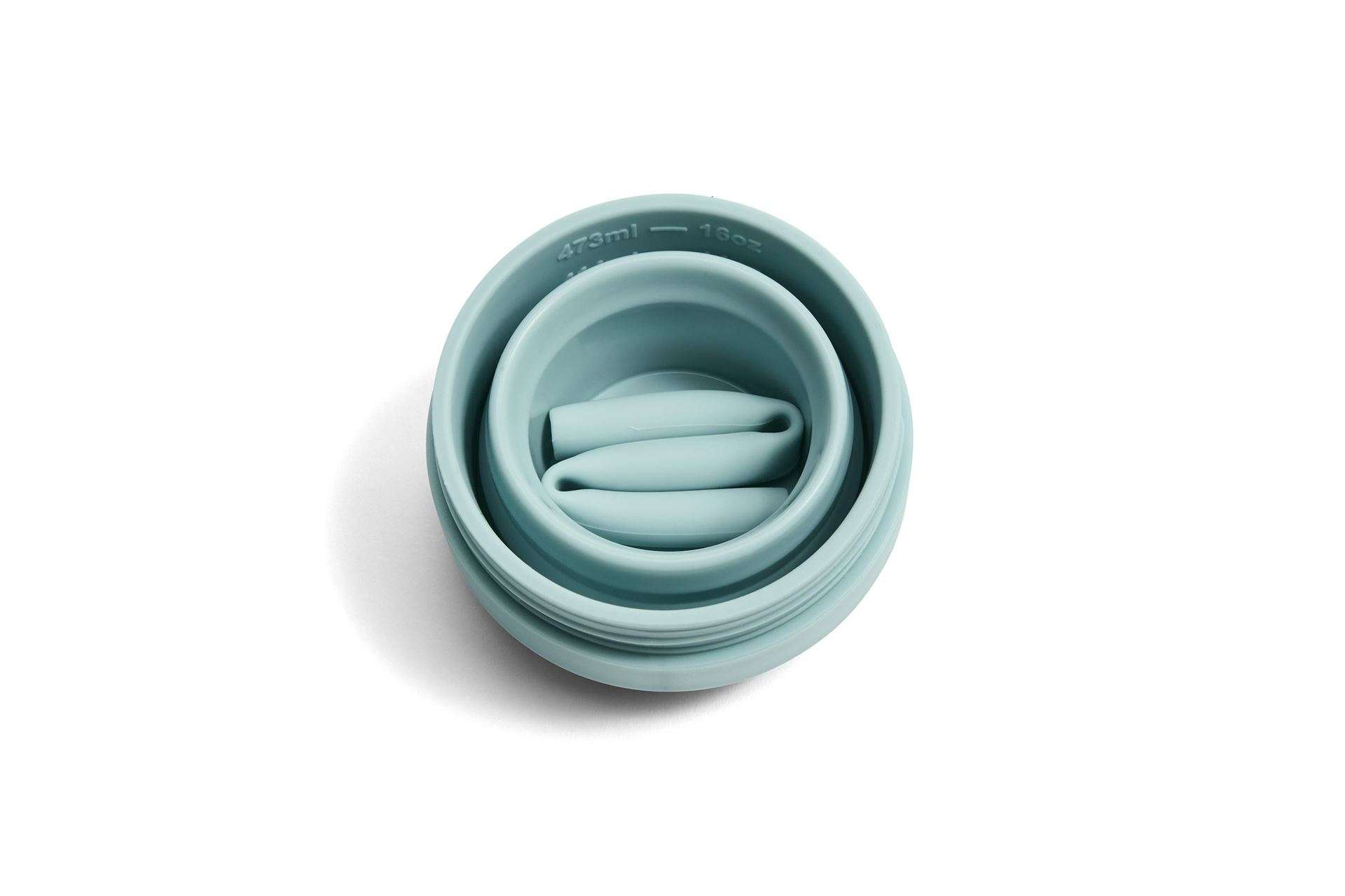 Biggie Cup, Aquamarine - 470 ml - Koffiebeker - Drinkbeker - Blauw - Opvouwbaar | Stojo