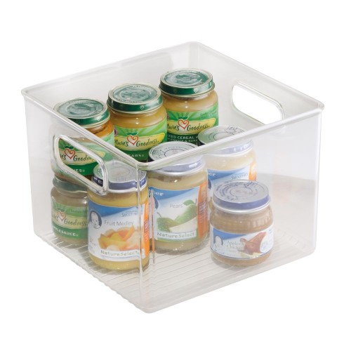 Opbergbox met Handvat, 20.3 x 15.5 x 20.3 cm, Kunststof, Transparant - iDesign | Linus