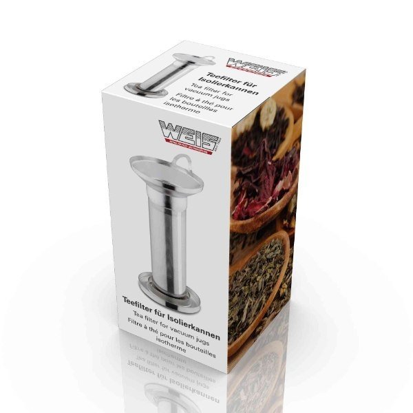 Theefilter, Extra Lang, RVS, 13.5 cm - Weis