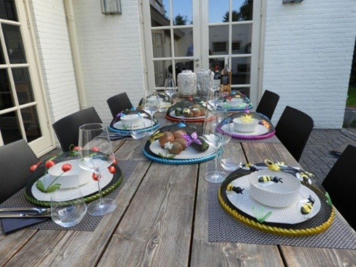 Vliegenkap Witte Bloemen, 35,5 cm – HKS Selection