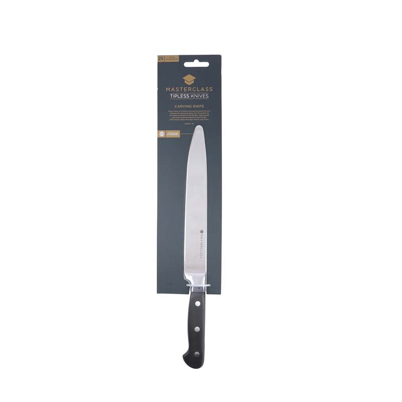 Vleesmes 20cm, Afgeronde punt - Tipless - RVS Lemmet - Carving Knife - MasterClass | Tipless