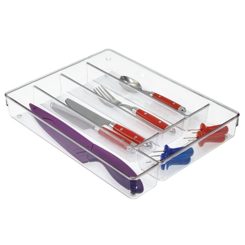 Lade Organizer, 5 Vakken, 27.2 x 34.8 x 5.1 cm, Kunststof, Transparant - iDesign | Linus