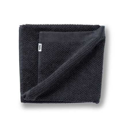 Handdoek, 50 x 100 cm, Zwart, Organic Katoen - Kela | Lavinia