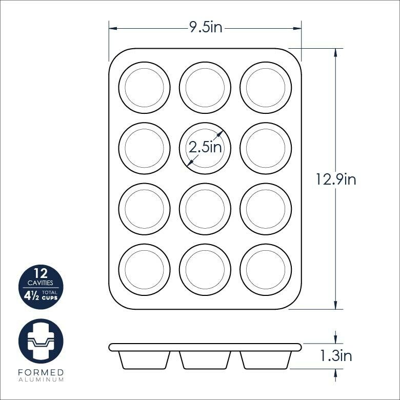 Muffinvorm, 12 Cups, Aluminium - Nordic Ware | Naturals