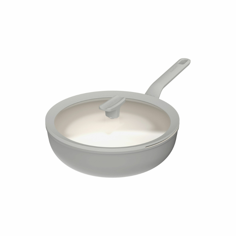Balance Wokpan met Deksel, 28 cm, 4.2 L, Moonmist, Gerecycled Aluminium - BergHOFF | Leo Line