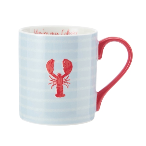 Mikasa Fine China 280ml Straight Sided Mug, Lobster, Gift boxed