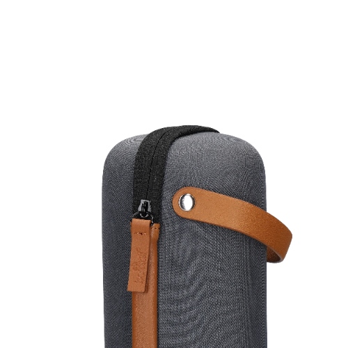 Wijnfles Drager, Nylon, Kunstleer, Grijs - BarCraft