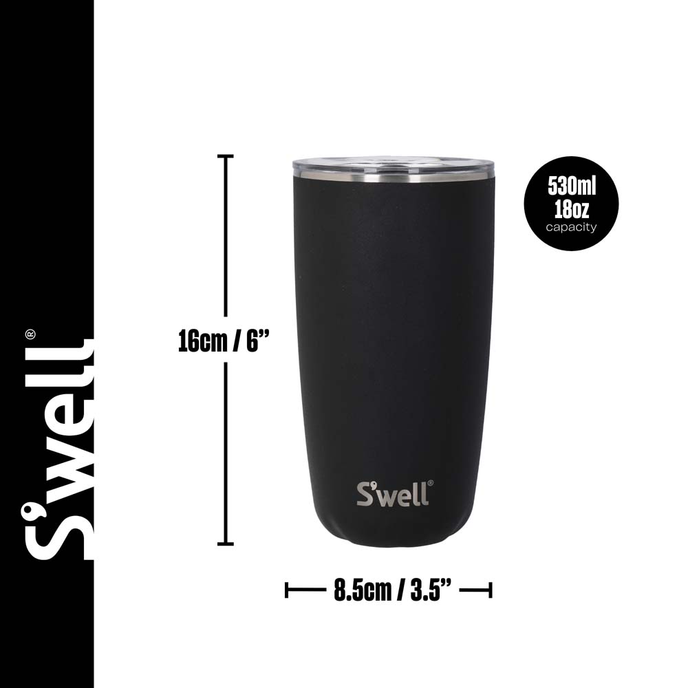 Thermosbeker - Onyx - Koffiebeker - 530ml - Tumbler - Herbruikbaar - S'Well | Onyx