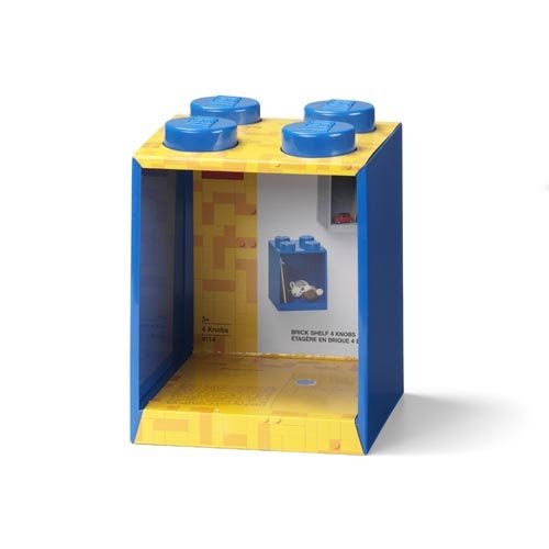 Wandschap 4 Brick, Blauw - Polypropyleen - LEGO