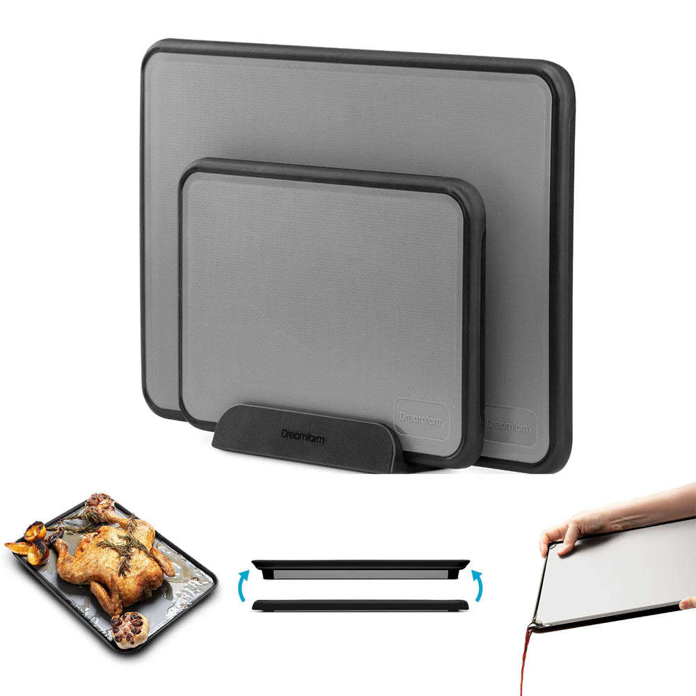 Snijplanken, set van 2 met houder - Fledge Kunststof  | Dreamfarm