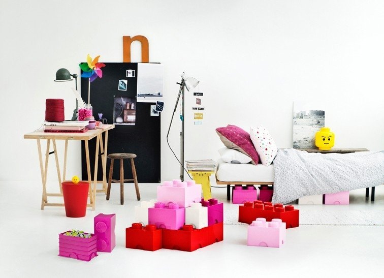 Opbergbox Brick 4, Roze - LEGO