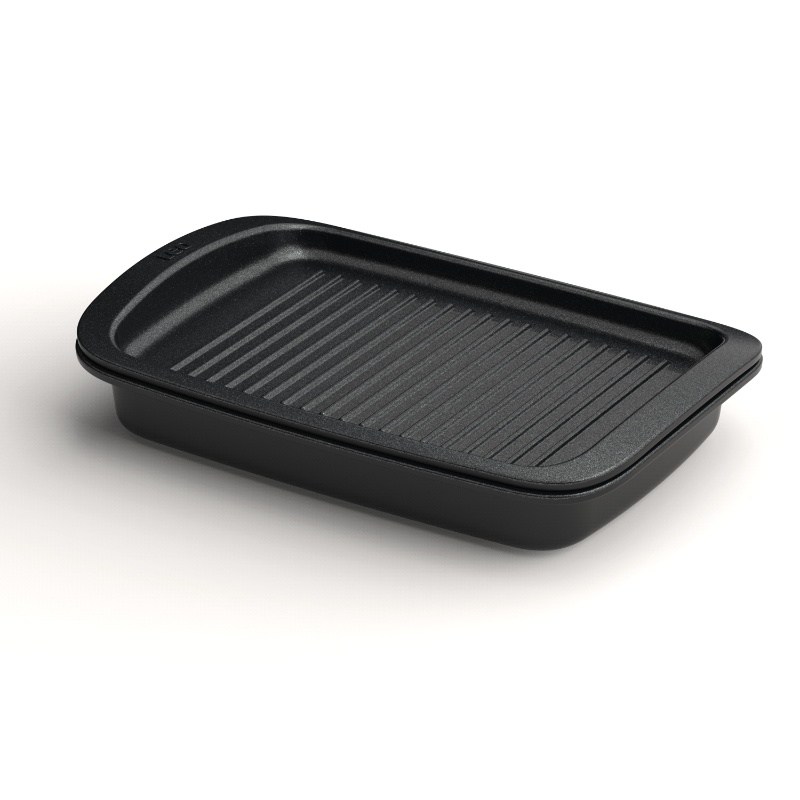 Graphite Plancha Grillplaat, Zwart, Gerecycled Aluminium - BergHOFF | Leo Line