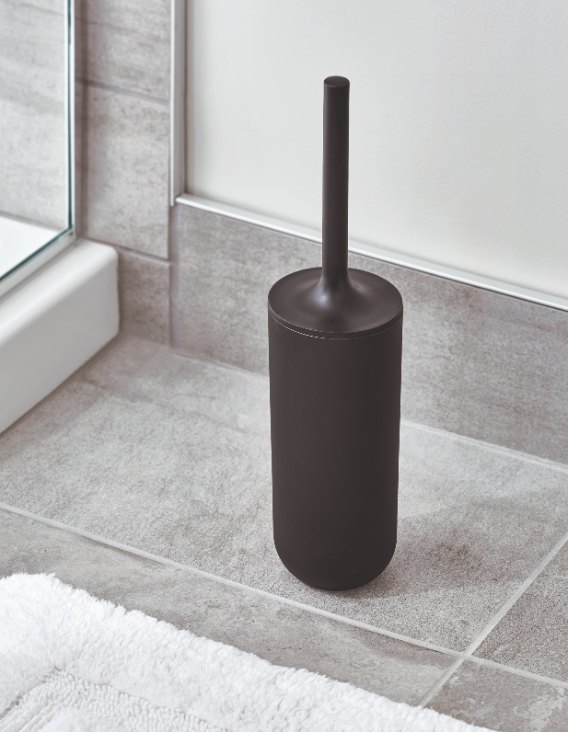 Toiletborstel met Houder, Kunststof, Zwart - iDesign | Cade